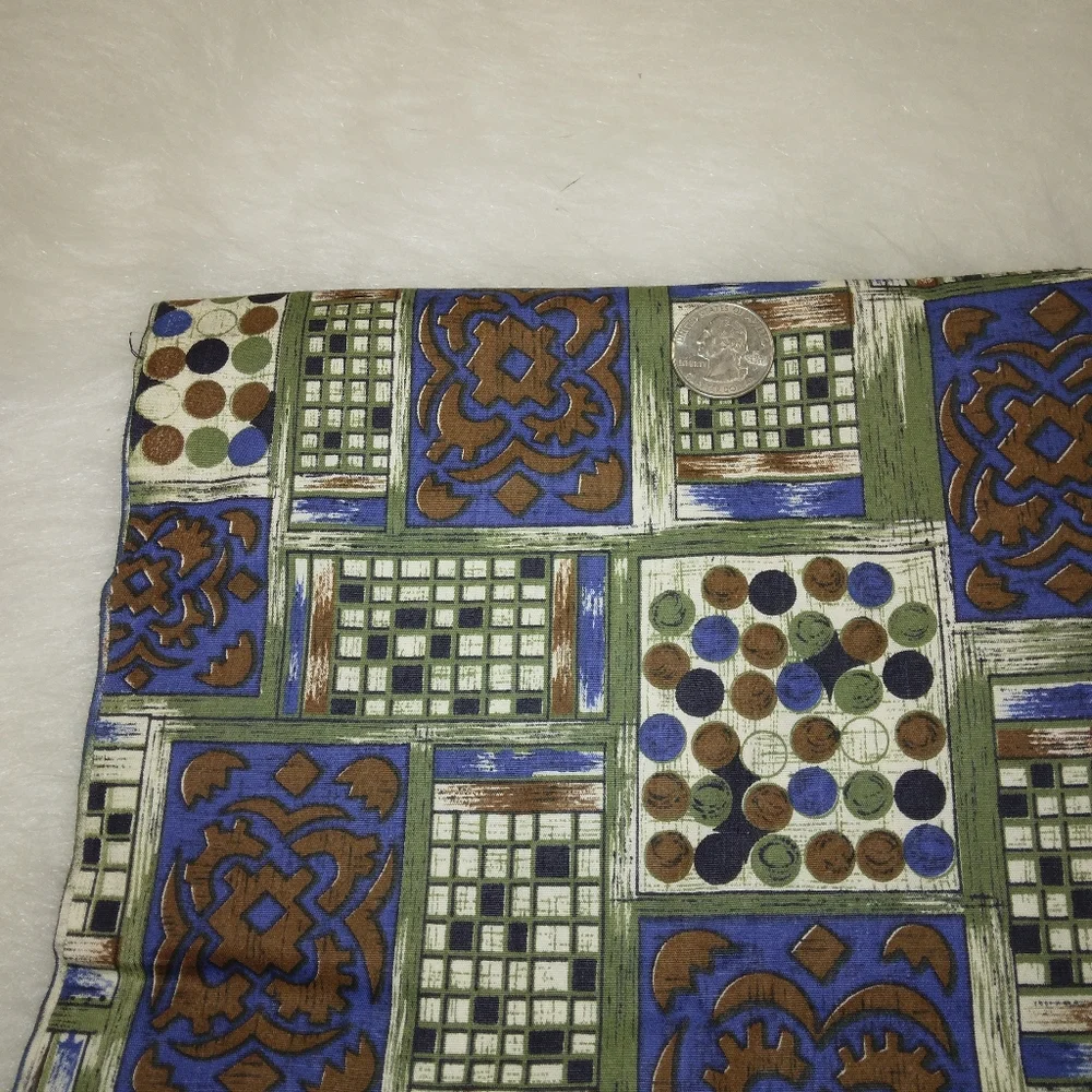 FABRIC Vintage Cotton Fabric, abstract design 1.25 yards